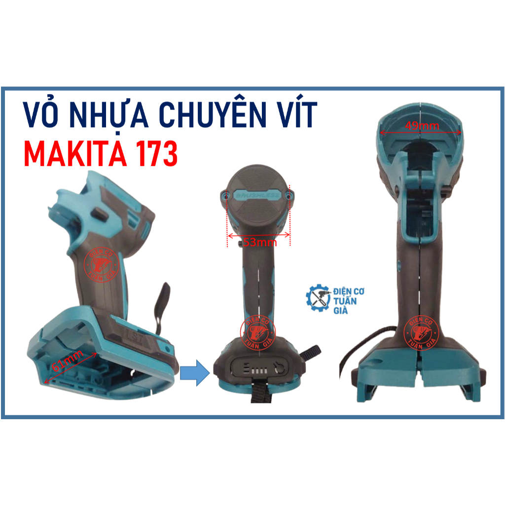 173 - VỎ CHUYÊN VÍT MKT 173, VỎ NHỰA CHUYÊN VÍT 173, LẮP ĐƯỢC CHO DEKTON 173.ck