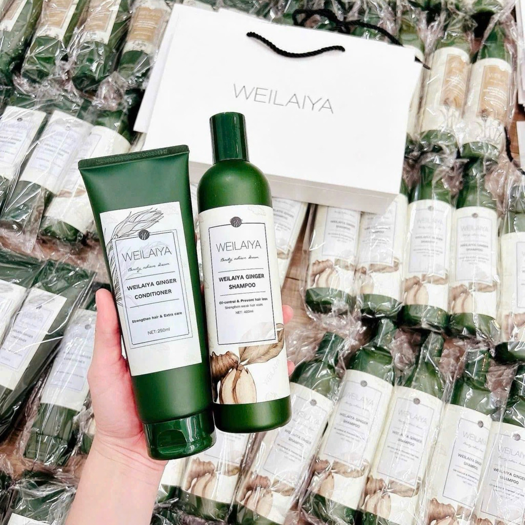 Cặp Dầu Gội Gừng Weilaya Ginger Shampoo