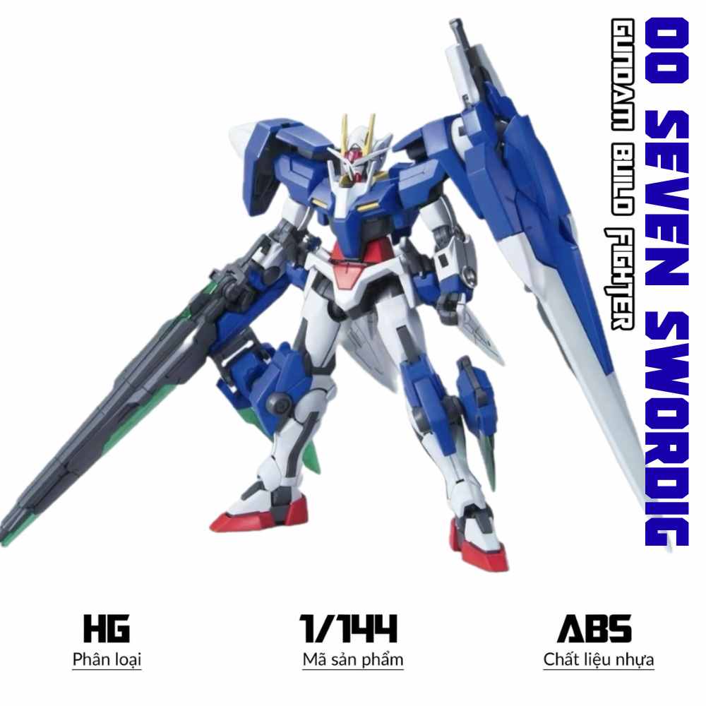 Mô Hình Lắp Ráp Gundam 00 Seven Sword G – Bản HG 1/144 – ABS Cao Cấp