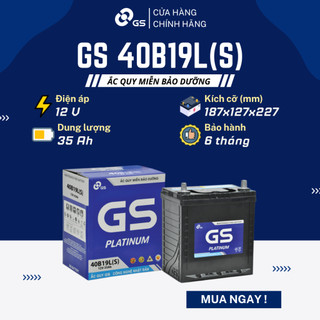 Bình ắc quy khô 12V 35Ah GS MF 40B19L(S) dùng cho xe Toyota, Honda