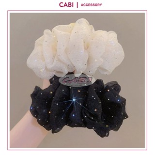  CB52 - Kẹp tóc vải voan Đính Đá 2 mặt bản to phong cách thời trang mới cho nữ 