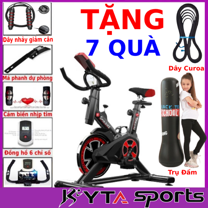 Xe đạp tập thể dục tập gym tại nhà Queen Sport X9 tặng đo nhịp tim, đồng hồ, giá đỡ bảo hành 3 năm