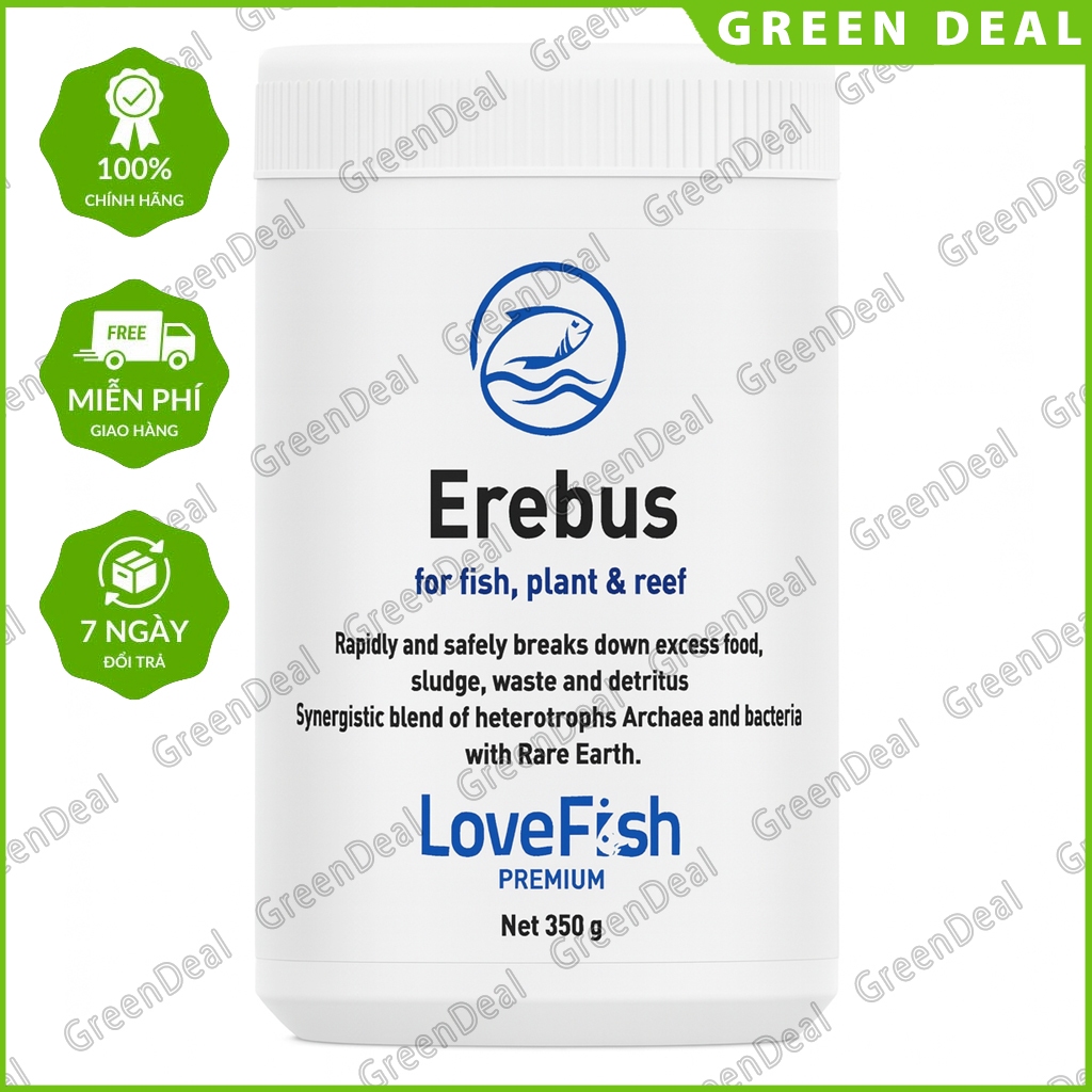 LOVEFISH Premium - Erebus | Cổ khuẩn & vi khuẩn dị dưỡng phân hủy hữu cơ trong hồ cá cảnh thủy sinh