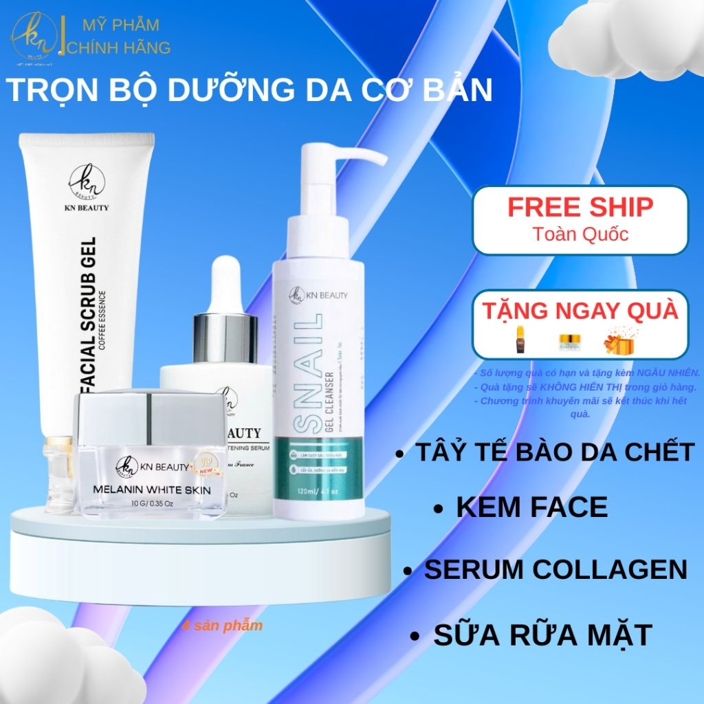 [FREESHIP + QUÀ] TRỌN BỘ DƯỠNG DA CHUYÊN SÂU KN BEAUTY
