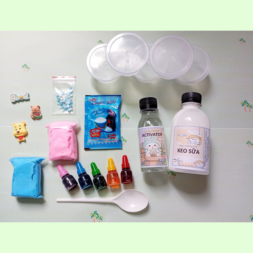 [13] BỘ KIT LÀM SLIME - DỤNG CỤ LÀM SLIME MÂY, SLIME BƠ SIZE TO