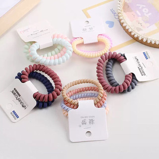Sét 3 Dây Cột Tóc Lò Xo Nhiều Màu Dễ Thương
