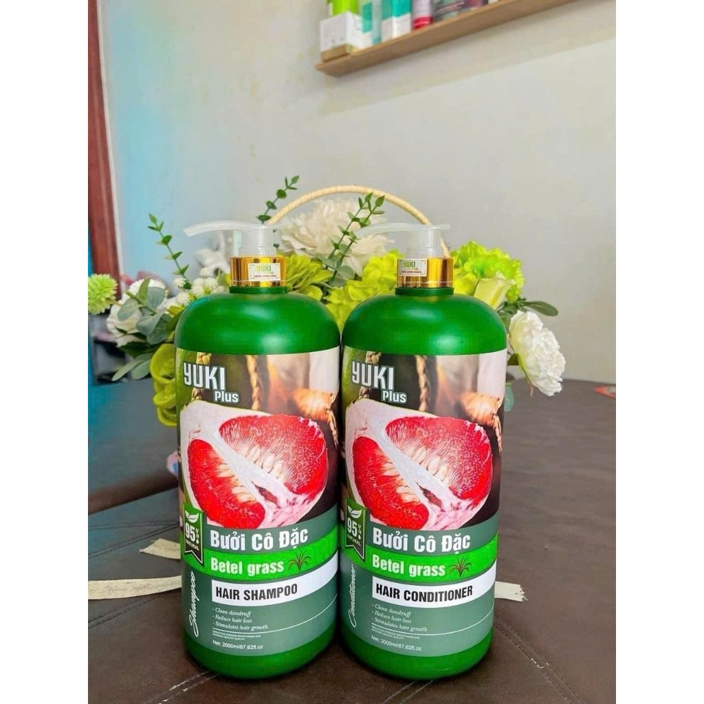 COMBO DẦU GỘI – DẦU XẢ BƯỞI CÔ ĐẶC YUKI PLUS