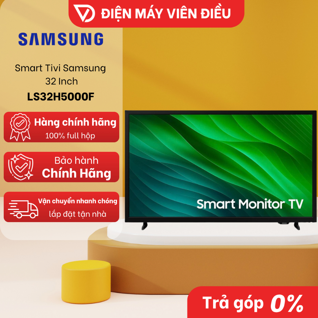 [FREESHIP NGHỆ AN] Smart Tivi Samsung 32 Inch LS32H5000F HD sắc nét, âm thanh sống động, giá tốt
