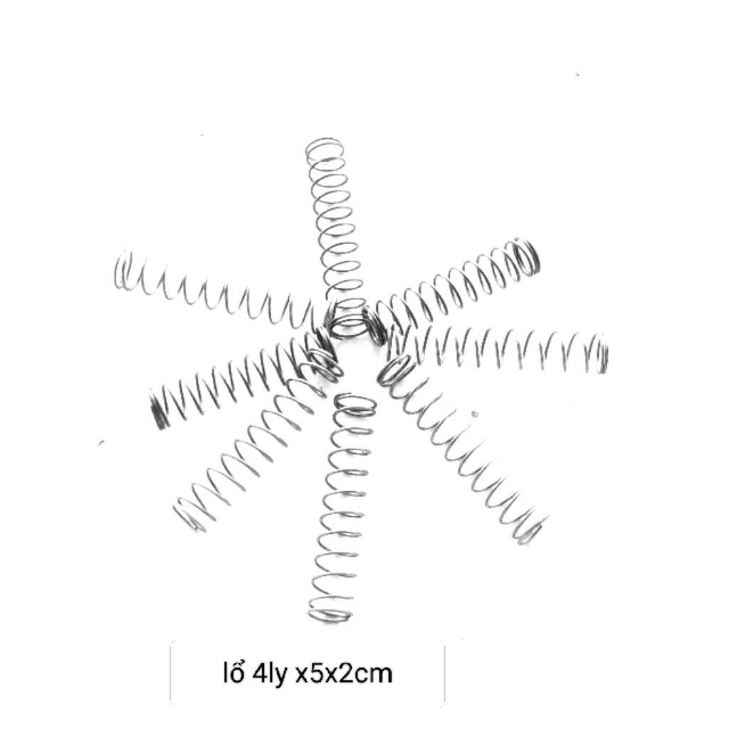Lò xo than đề Wave lổ 4ly x5 x2cm -  10 cái