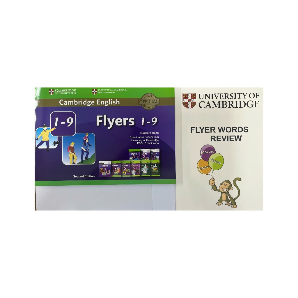 BỘ SÁCH FLYERS GỘP (1-9) + VỞ TỪ VỰNG FLYERS