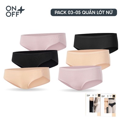 Hộp pack quần lót nữ Bamboo plus+ kháng khuẩn mềm mát Essential ONOFF