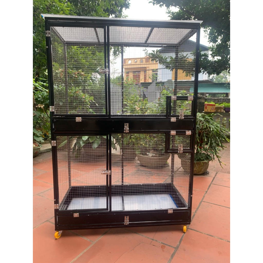 Lồng avi 2 tầng nuôi chim,vẹt,cu gáy,chào mào ,choè…Kt: 500-1m-1,5m lưới innox 304