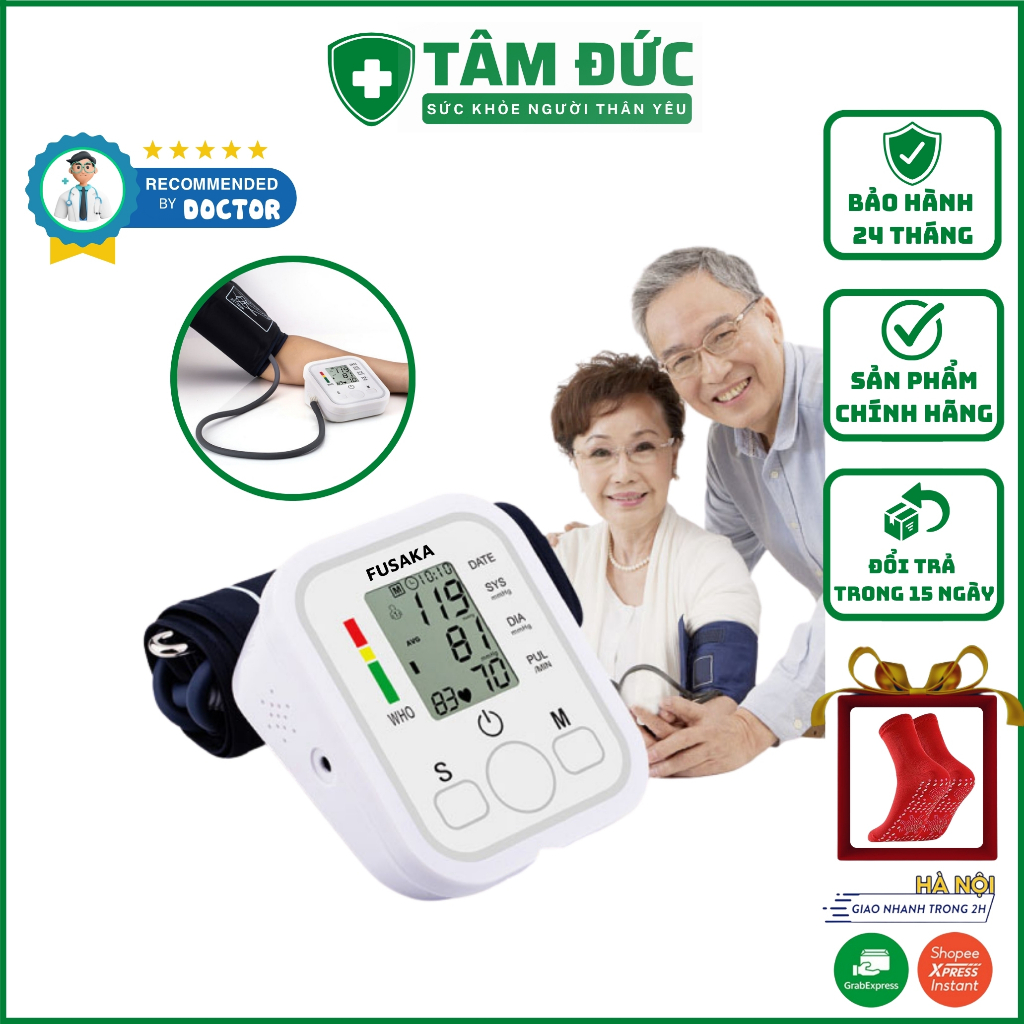 Máy đo huyết áp điện tử MISUKO FUSAKA FS-8E tự động thông báo kết quả bằng tiếng việt, đo lường chính xác