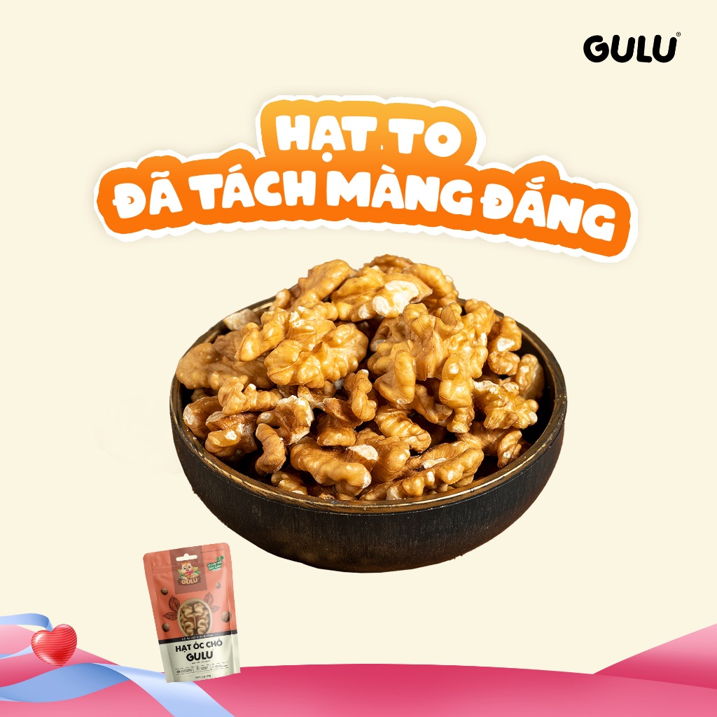   GIÁ SỐC  Combo 5 Gói 550G Nhân Óc Chó Tách Màng Hạt Óc Chó Tách Vỏ Hạt Dinh Dưỡng Gulu Foods 