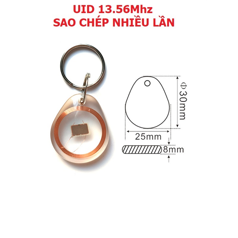 [COPY Nhiều Lần] Thẻ Epoxy UID 13.56Mhz sao chép thẻ thang máy, thẻ xe