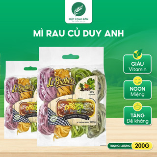  Mì Tươi Rau Củ Duy Anh 200gr Mì Rau Củ Organic - Nguyên Liệu Tự Nhiên Hữu Cơ 8 Vắt Eatclean Healthy | Một Cọng Rơm 