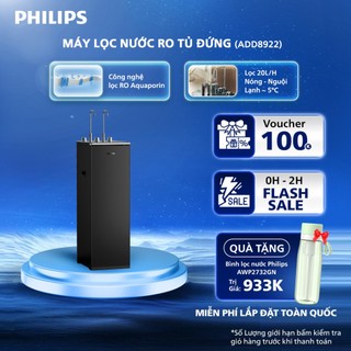   Miễn phí lắp đặt tận nhà  Máy lọc nước tủ đứng RO Nóng Lạnh Hydrogen Philips ADD8922 - 10 lõi - Công nghệ Aquaporin 