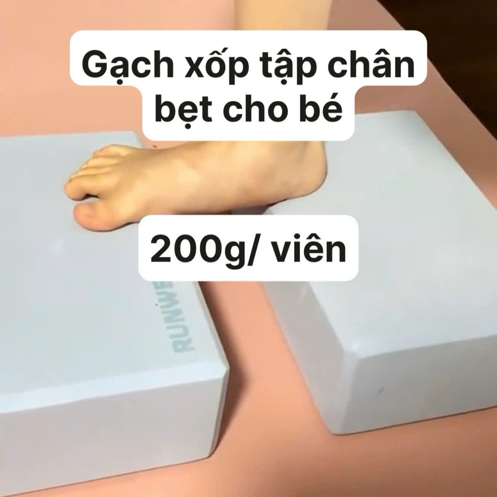 Dụng cụ tập bàn chân bẹt cho bé, gạch xốp  Runwe tập chân bẹt, chân vẹo gót hiệu quả