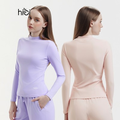 Áo tập Yoga dài tay Hibi Sports TS005 kiểu cổ trụ, kèm mút ngực