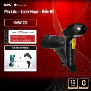 Máy quét mã vạch không dây Bluetooth KAW cao cấp, quét mã vạch, quét mã QR, kết nối điện thoại