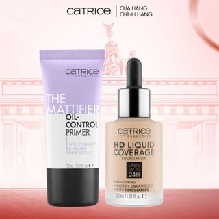  Bộ đôi kem nền kem lót Catrice kiềm dầu tối ưu giảm dầu thừa và bã nhờn 30ml 