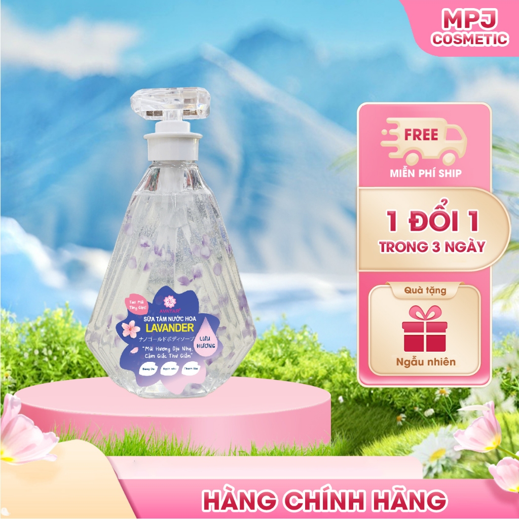 Sữa Tắm Cánh Hoa Tươi Giúp Trắng Mịn Da Hương Hoa Oải Hương Avatar Lavender Shower Gel