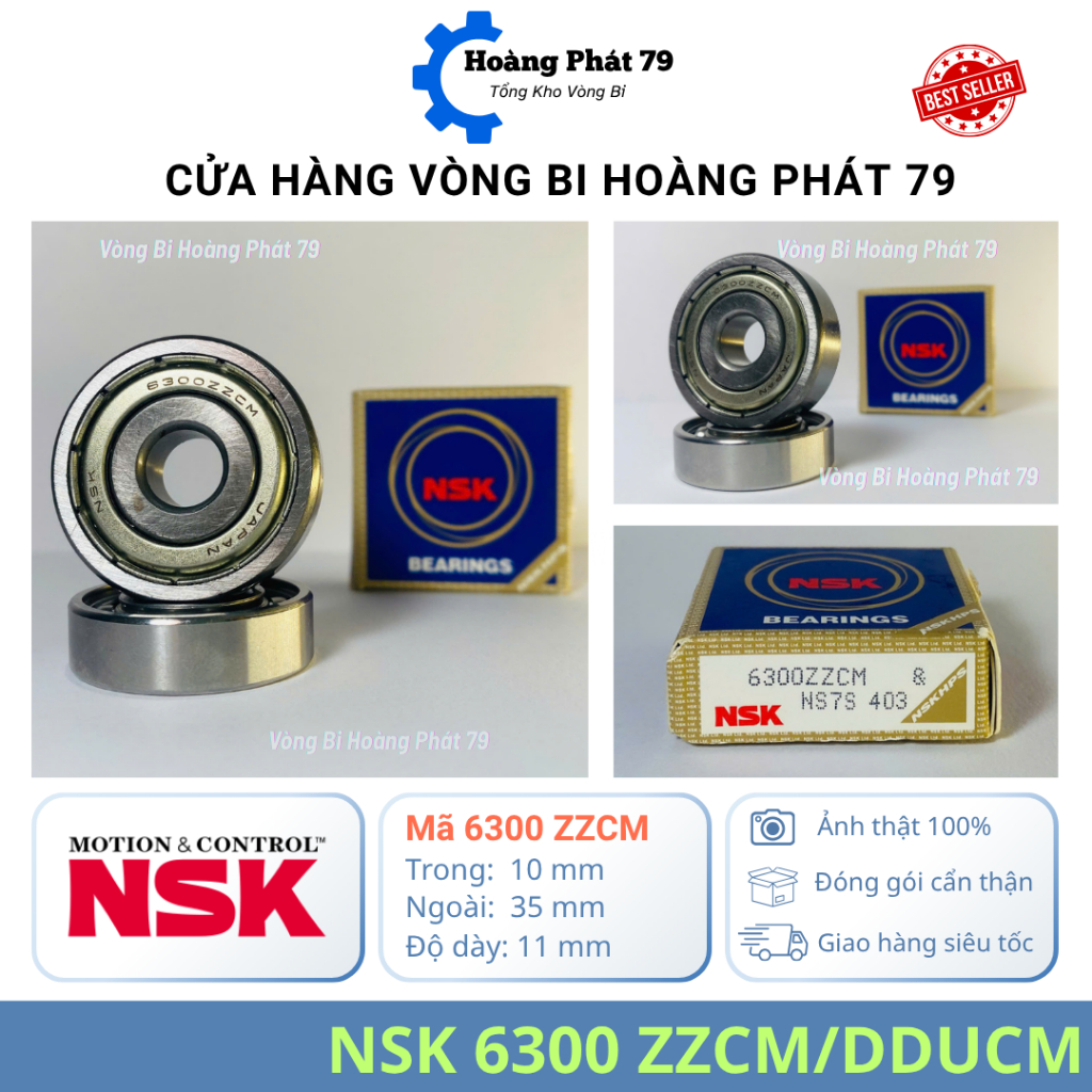 VÒNG BI NSK 6300,6301,6302,6303,6304 ZZ/DDUCM