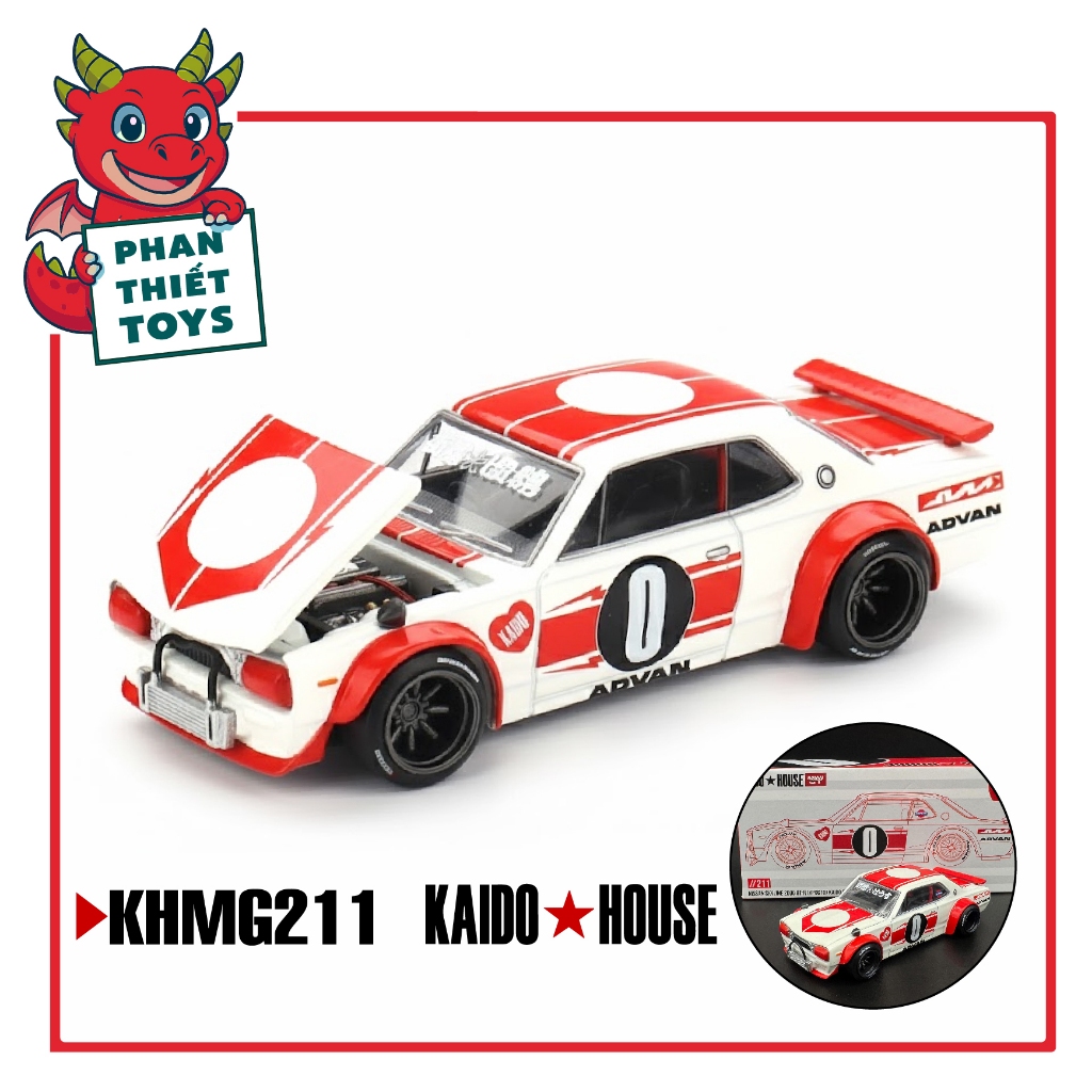 Mô hình xe Nissan Skyline 2000GT-R (KPGC10) Kaido Works V2 tỉ lệ Kaido House KHMG211