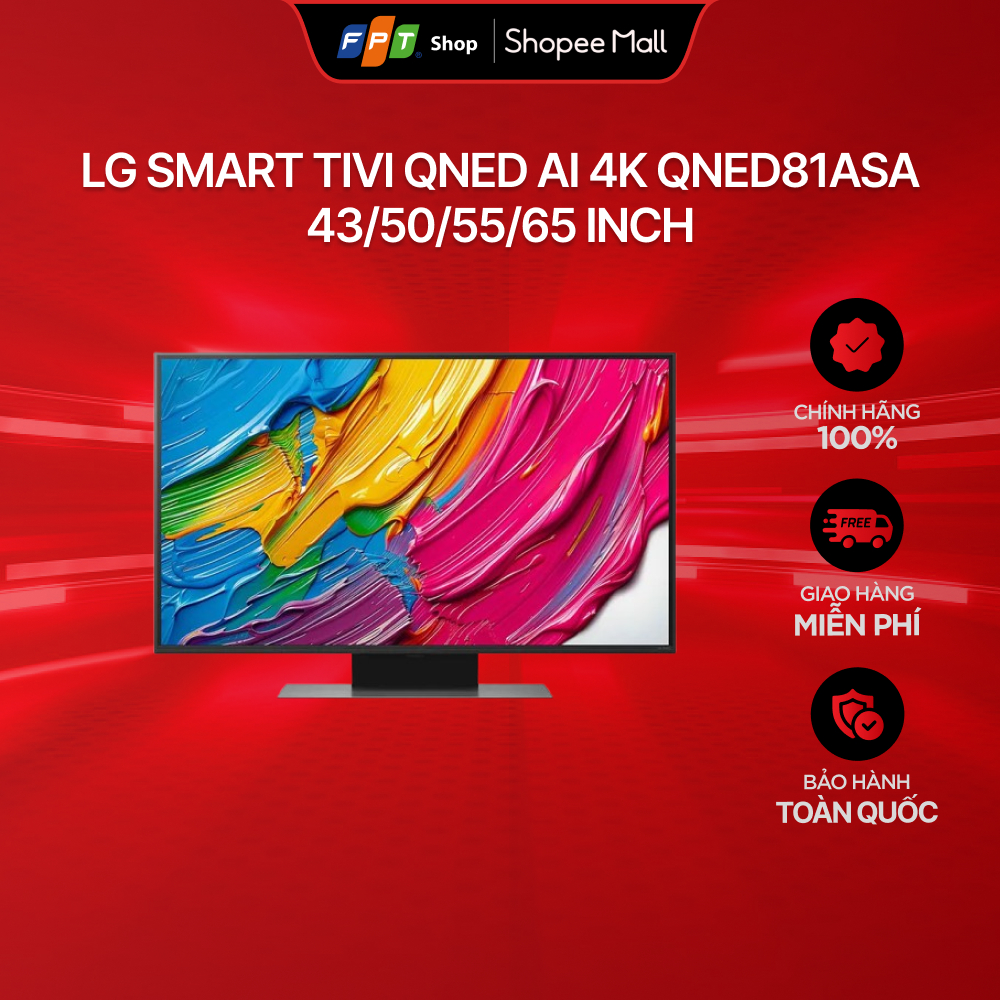 [Giao hàng miễn phí] LG Smart TV QNED 4K QNED81ASA 43 inch/ 50 inch/ 55 inch/ 65 inch