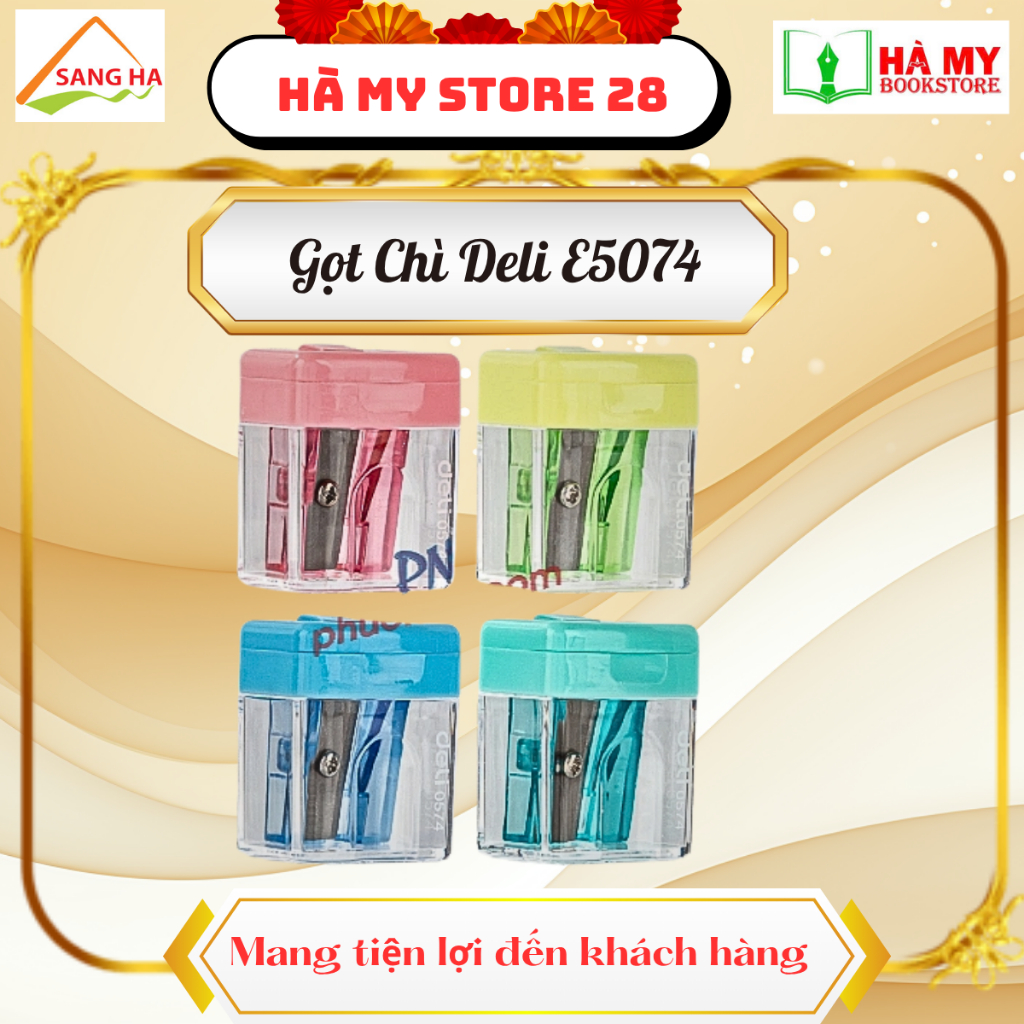 (SỈ 10 CÁI) GỌT BÚT CHÌ MINI 1 LỖ DELI E0574 – NHỎ GỌN, SẮC BÉN