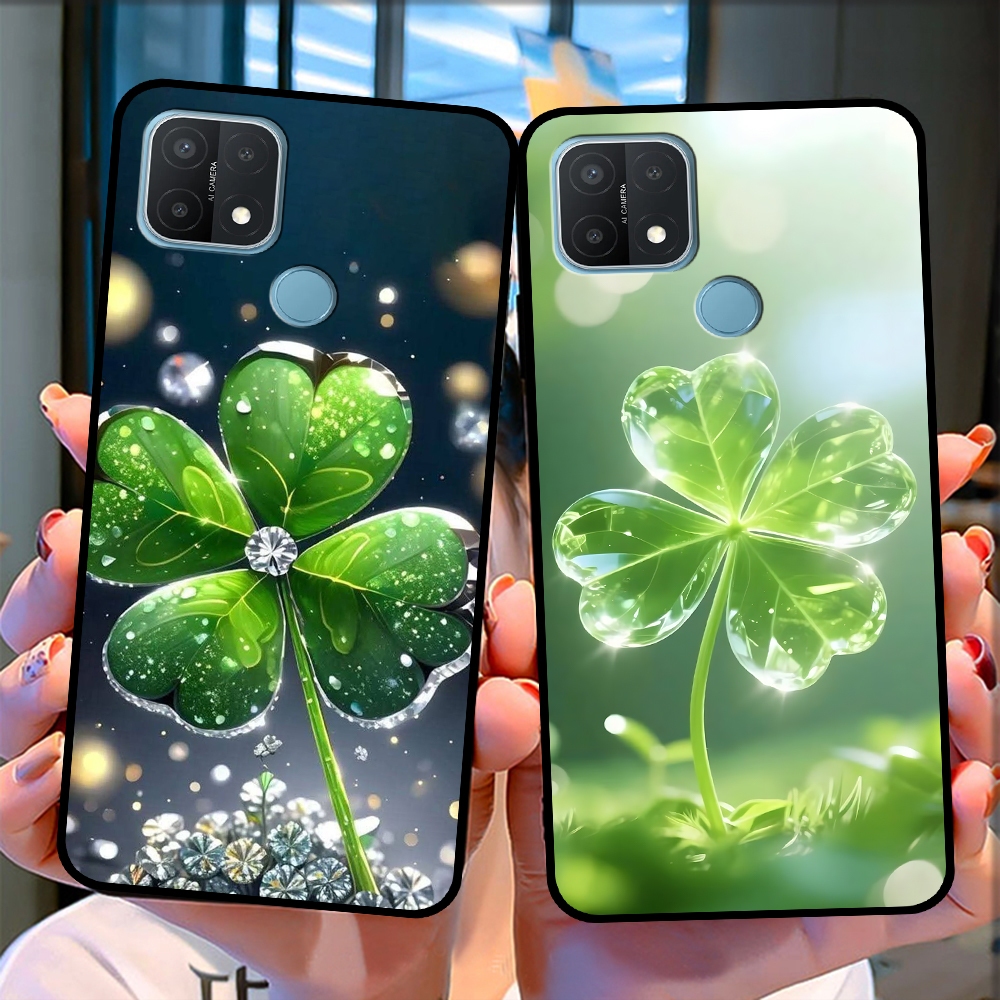 Ốp Điện thoại cho Oppo A15 - A15s hình Cỏ bốn lá may mắn, đẹp giá rẻ Anhcase88