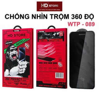  Kính Cường Lực Iphone Chống Nhìn Trộm 360 Độ WTP-089 Chống Vân Tay Siêu Mượt Nano cho Ip 15 16 17 Pro Max HD Store 
