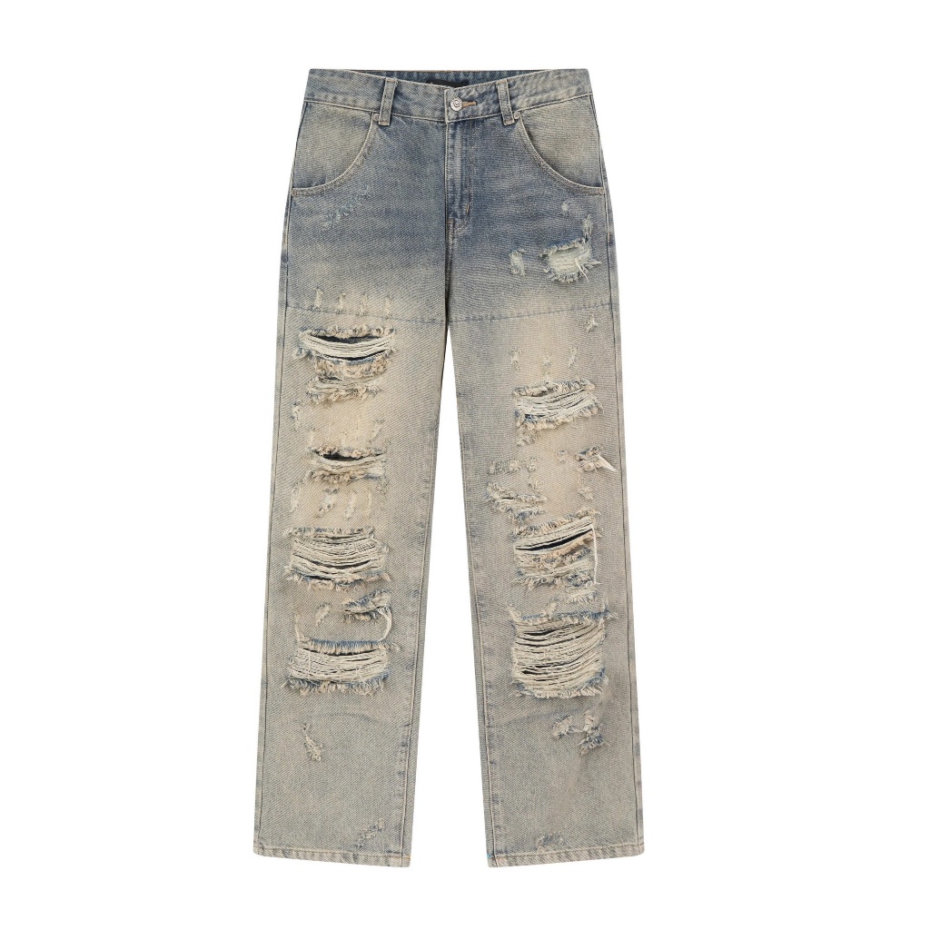 Quần bò DESTROYED STACKED JEANS chính hãng Mikenco