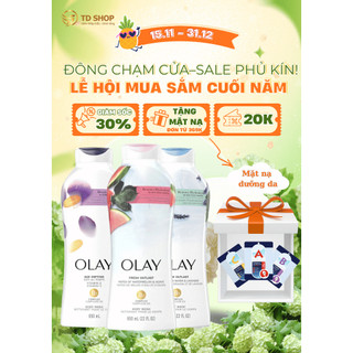   NK Mỹ  Sữa tắm dưỡng da OLAY Dâu bạc hà | Muối biển I Lavender| Dưa hấu I Vitamin E 650ml - TD Shop 