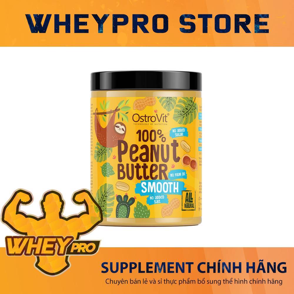Bơ đậu phộng OstroVit Peanut Butter 100% Smooth