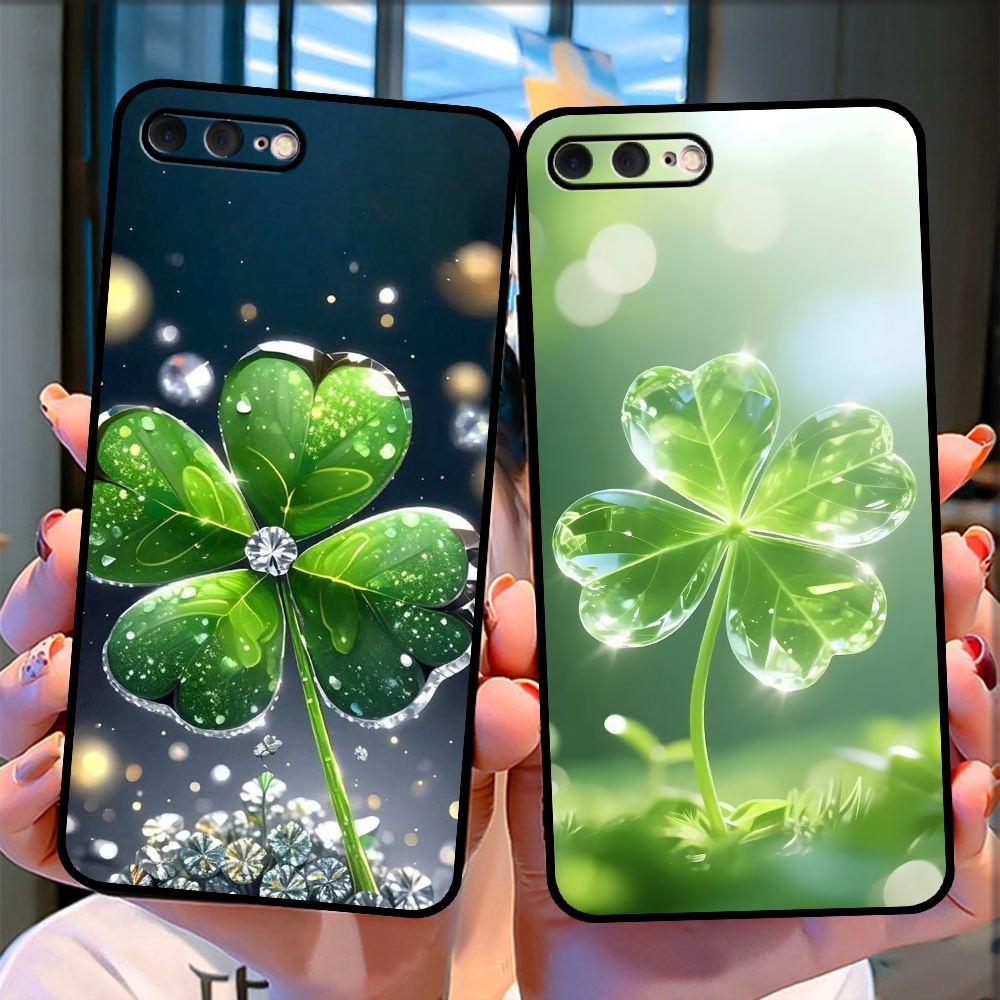 Ốp Điện thoại cho iPhone 5/6/6s/6 Plus - Iphone 7/8/7 Plus/8 Plus hình Cỏ bốn lá may mắn, đẹp giá rẻ Anhcase88
