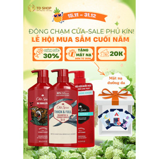   NK Mỹ  Dầu Gội OLD SPICE 2in1 Hương Nước Hoa Cho Nam 650 ML Thick & Full | Bearglove | Pure Sport - TD Shop 
