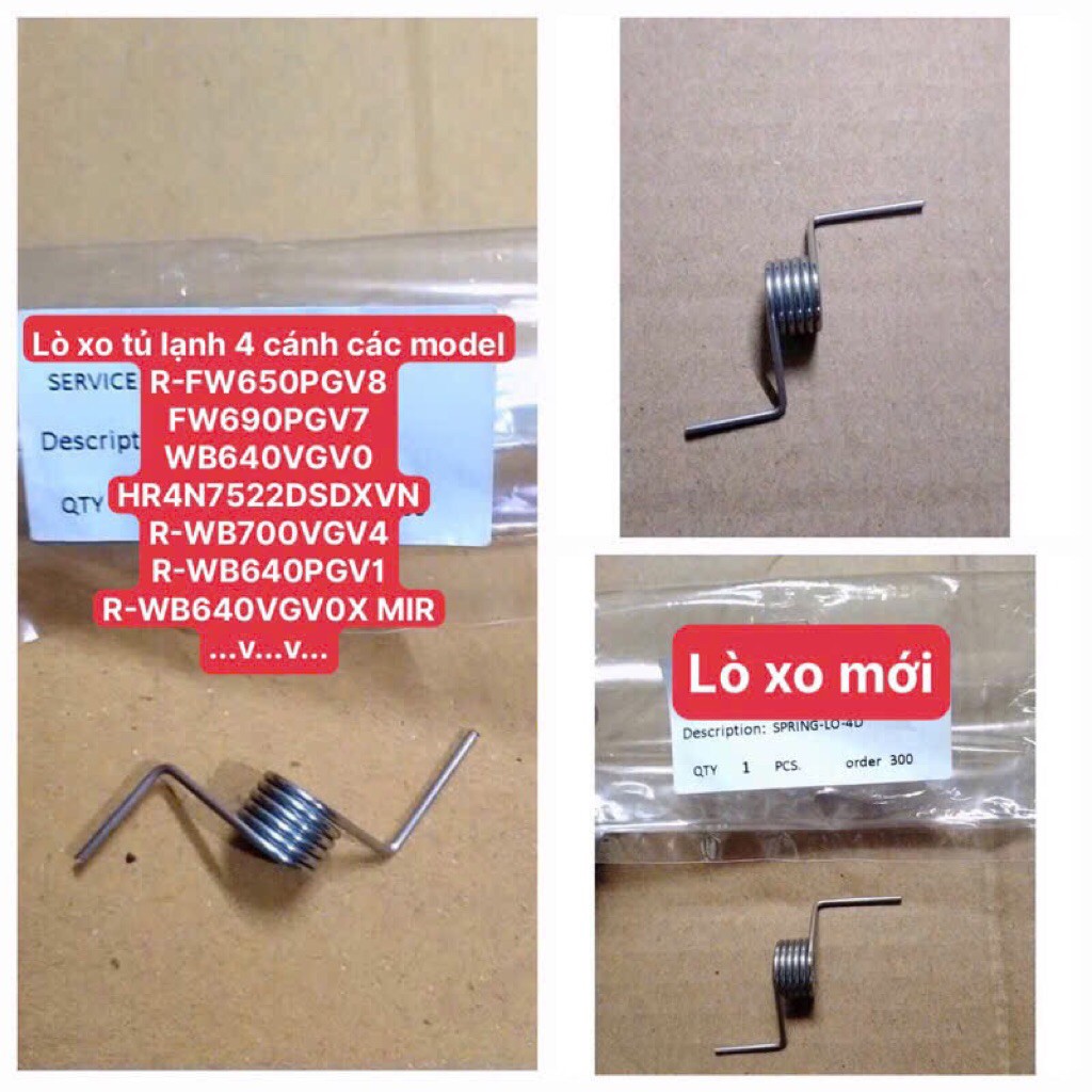 Bộ 3 lò xo cho tủ lạnh 4 cánh nhiều model  FW690PGV7  WB640VGV0  HR4N7522DSDXVN R-WB700VGV4 R-ƯB640P