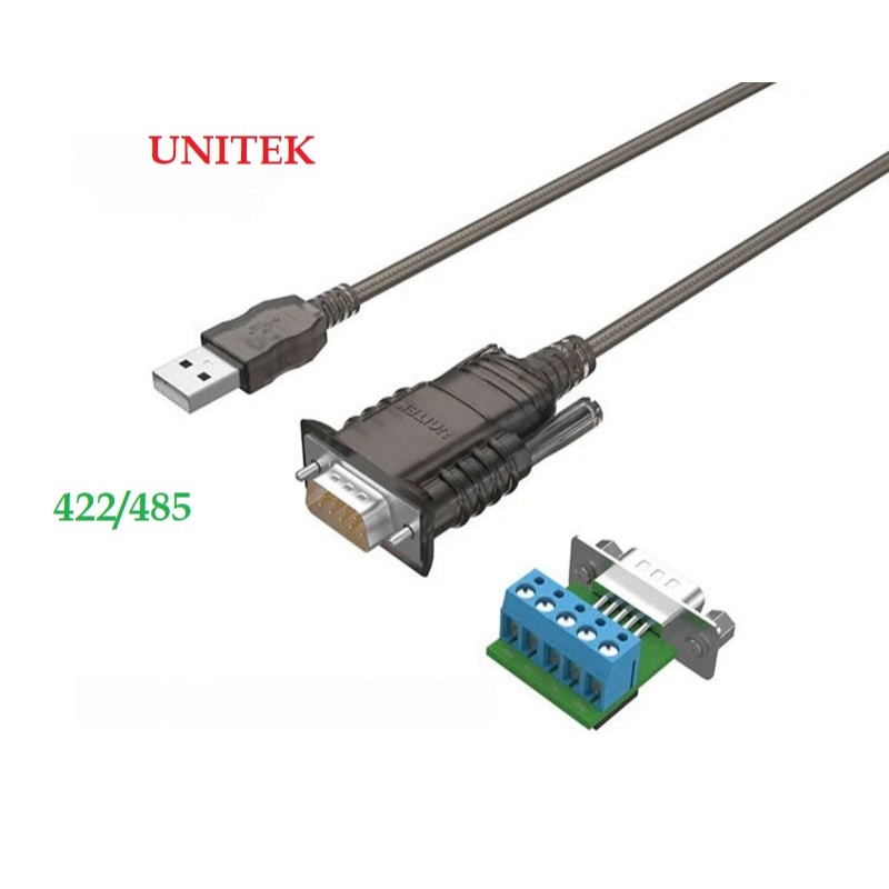 Cáp USB to RS422/RS485 Unitek Y-108301-1.5M Chính Hãng | Chip FTDI Ổn Định | Hỗ Trợ Kết Nối Công Ngh