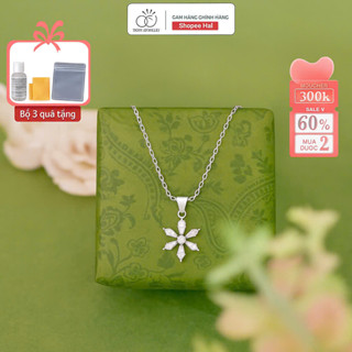  Dây Chuyền Bạc Bông Tuyết Đính Đá Tyche Sunflower Vòng Cổ Nữ Bạc 925 Treo Đá Lấp Lánh TYCHE JEWELRY 