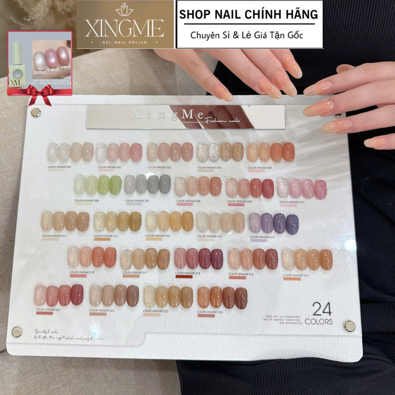 Sơn thạch đục 24 màu XINGME.NAIL [TẶNG 1 MM ÁNH NƯỚC 15ML]