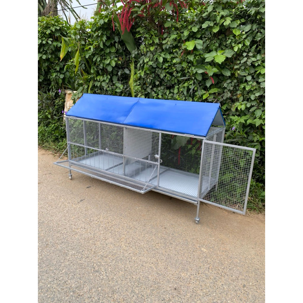 Chuồng gà gấp gọn dài 1m50 có mái và không mái 1 cửa 1 lật