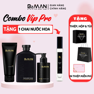  Bộ Quà Tặng Nam: Sữa Tắm Gội Hương Nước Hoa Sữa Rửa Mặt Dung Dịch Vệ Sinh & Nước Hoa BzMan -VIPPRO 
