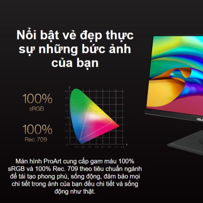 Màn hình ASUS ProArt PA278QEV | 27 inch 2K WQHD IPS | 100% sRGB | Eye Care| Độ chính xác màu ΔE< 2 | BigBuy360 - bigbuy360.vn