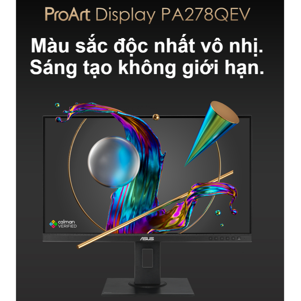 Màn hình ASUS ProArt PA278QEV | 27 inch 2K WQHD IPS | 100% sRGB | Eye Care| Độ chính xác màu ΔE< 2 | BigBuy360 - bigbuy360.vn