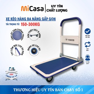  Xe Đẩy 4 Bánh Tải Trọng 200KG Gấp Gọn Đa Năng Chống Ồn 