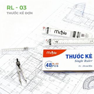 Thước kẻ trong suốt 20/ 30cm - Chất liệu PS bền chống trầy xước - Phù hợp với học sinh dân văn phòng học tập