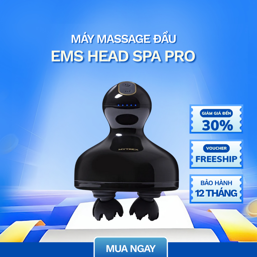 Máy Massage MyTrex EHP22B EMS Head Spa Pro EHP22B màu đen giảm đau mỏi toàn thân