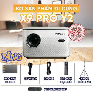  Máy Chiếu Mini X9 PROY2 YAMAZAKI FULL HD 4K WiFi 6 Bluetooth 5.3 Độ Sáng 680 ANSI Hình Ảnh Sắc Nét Chiếu Phim Phòng Ngủ 
