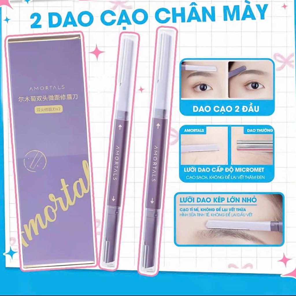 Dao Cạo Lông Mày 2 Đầu Amortals